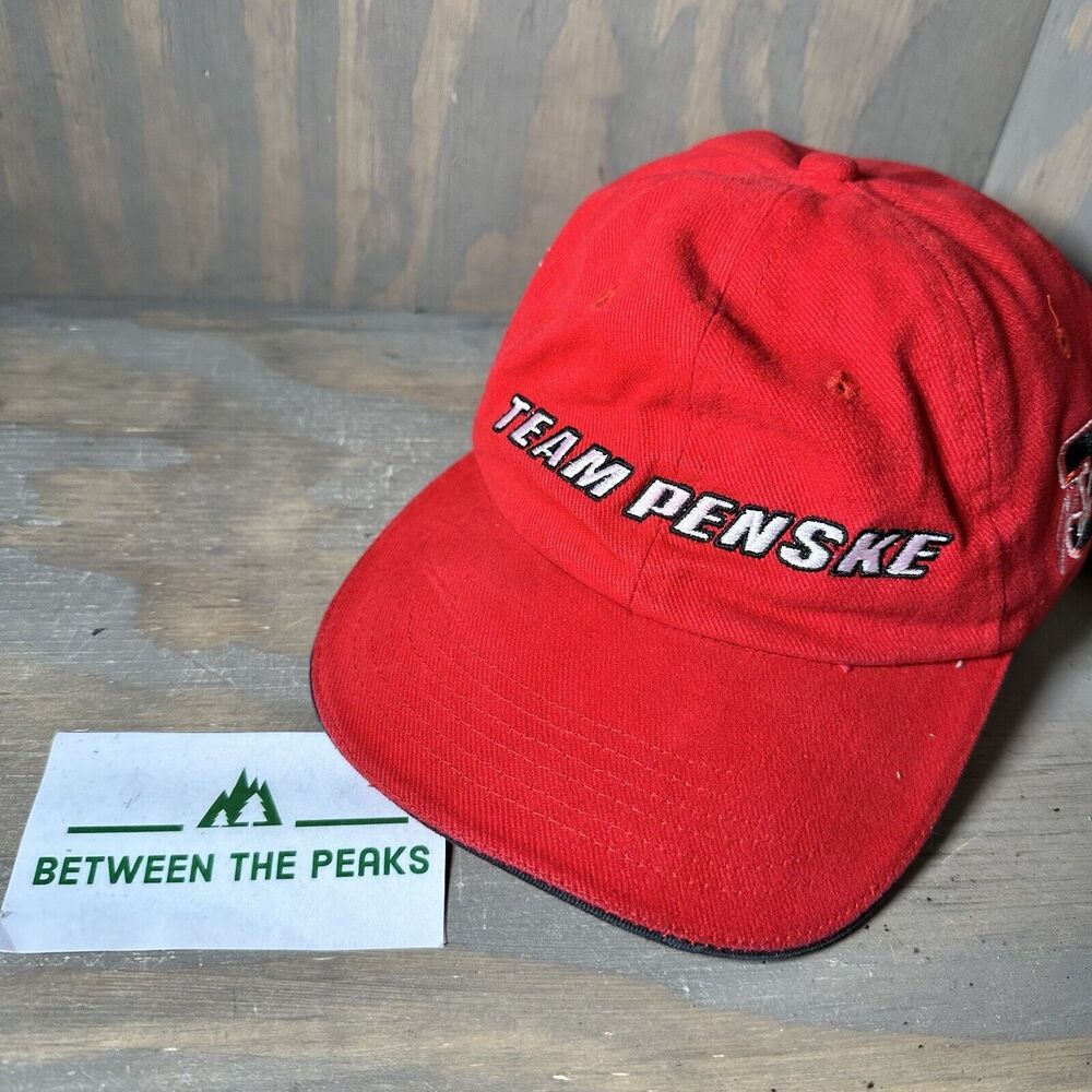 Team Penske Hat Cap Strap Back Men Red Adjustable Logo